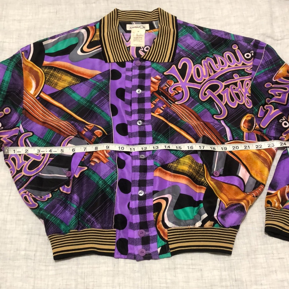 Vintage Kansai O2 silk bomber jacket - Picture 8 of 9